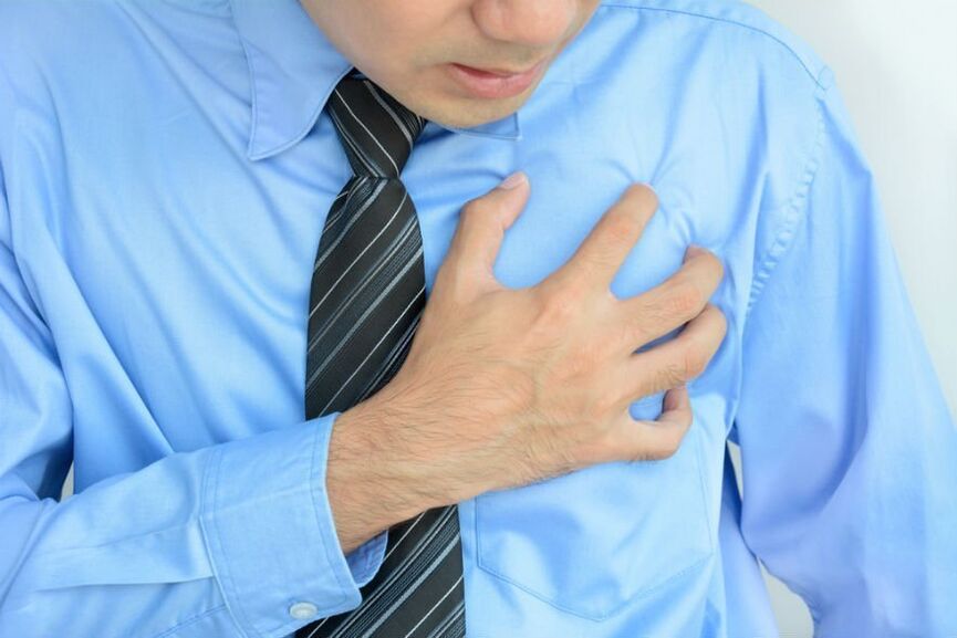 Tachycardia is one of the symptoms of osteochondrosis of the thoracic spine.